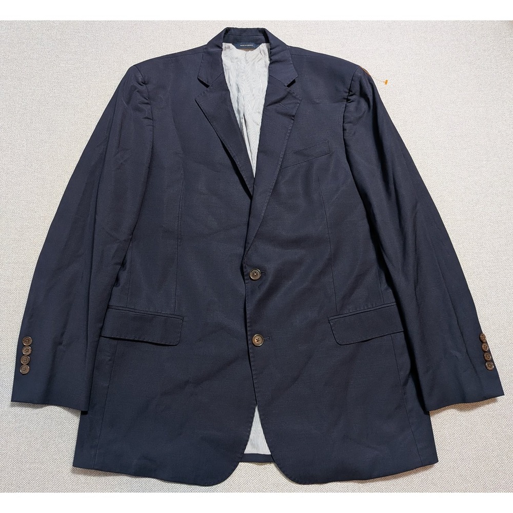 Brooks Brothers Explorer Mens 42L Blazer Navy Blue Fitzgerald Wool Blend Fit L42